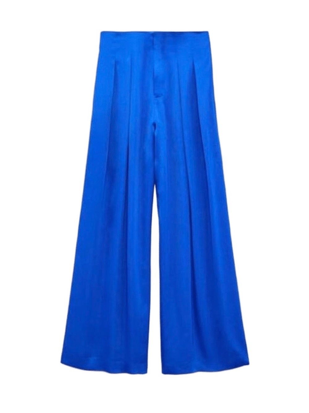 ZARA Satiny cobalt blue palazzo pant